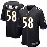 Nike Men & Women & Youth Ravens #58 Elvis Dumervil Black Team Color Game Jersey,baseball caps,new era cap wholesale,wholesale hats